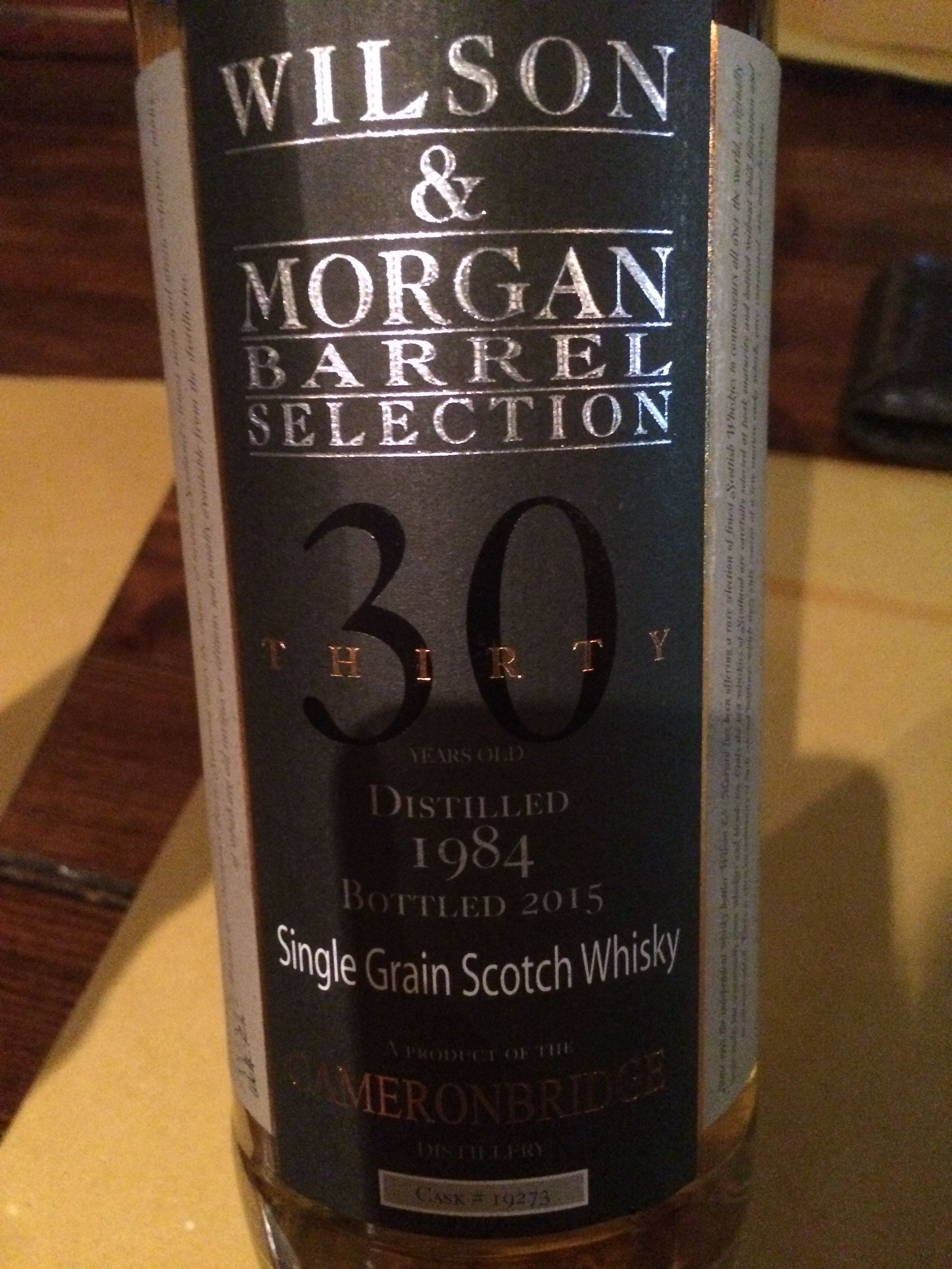 Cameronbridge 1984/2015 (Wilson&Morgan, 2015, 56,7%) Cask 19273
