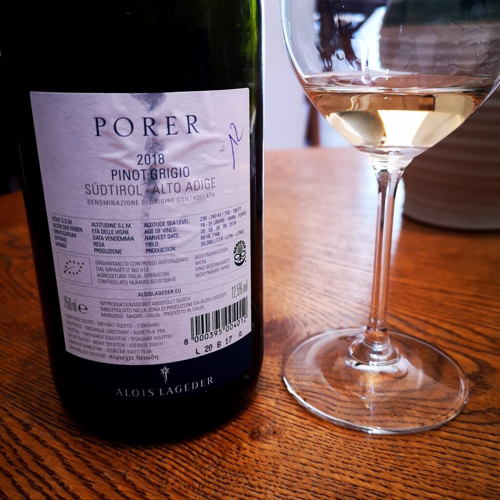 ALOIS LAGEDER PINOT GRIGIO PORER 2018